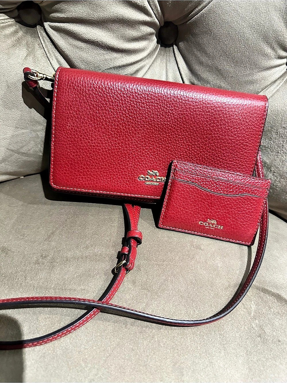 Coach crossbody with mini wallet